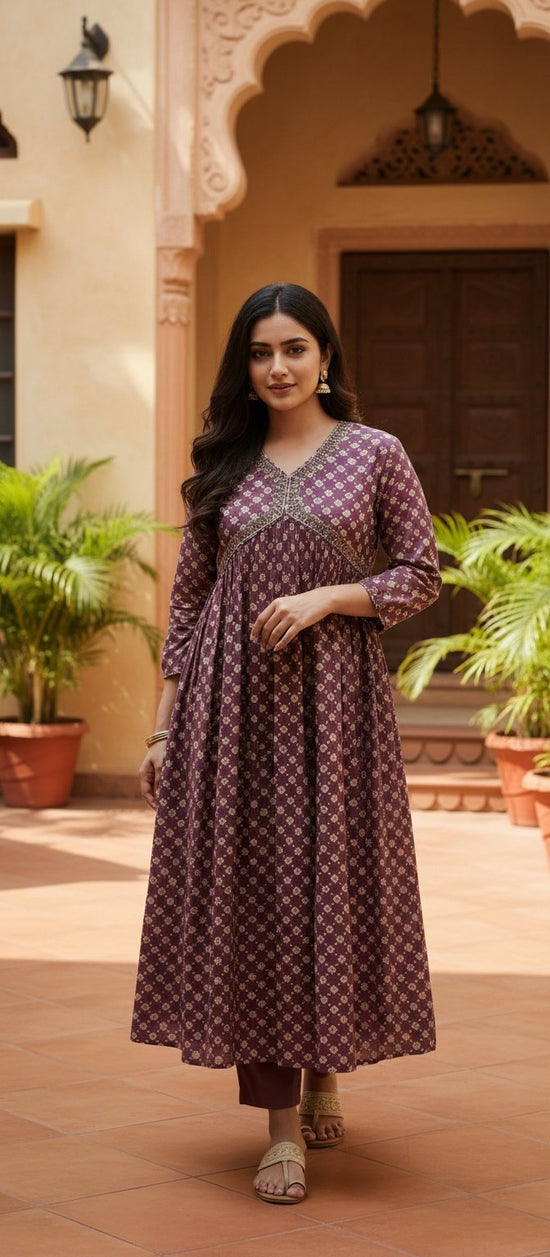 Alia Cut Kurta Pant set - KP011