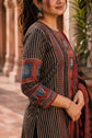 Black Ajrakh Hand Block Cotton Salwar Set – CS025