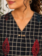 Black Chequered Kurta Pant Set – KP027