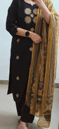 Black Dabu Cotton Salwar Set - CS005