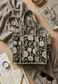 Black Sanganeri Print Lunch Bag