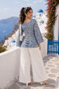 Blue Dori Cotton Short Top – HST010