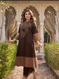 Chocolate Brown Designer Kurta Pant Set – KP026
