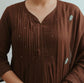 Chocolate Brown Mul Cotton Salwar Set – CS016