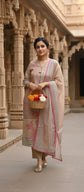 Classic Beige-Pink Linen Salwar Set - LS002
