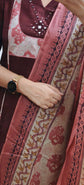 Classic Burgundy Cotton Salwar Set - CS001