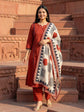 Classic Red Dabbu Cotton Salwar Set - CS003