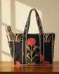 Dark Blue Floral Lunch Bag