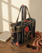 Dark Blue Floral Lunch Bag