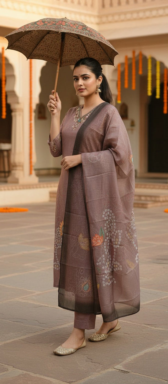Dual Shade Silk Tissue Salwar Set - ST001