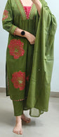 Green Mul Cotton Salwar Set - CS008