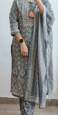 Grey Muslin Salwar Set - MS003