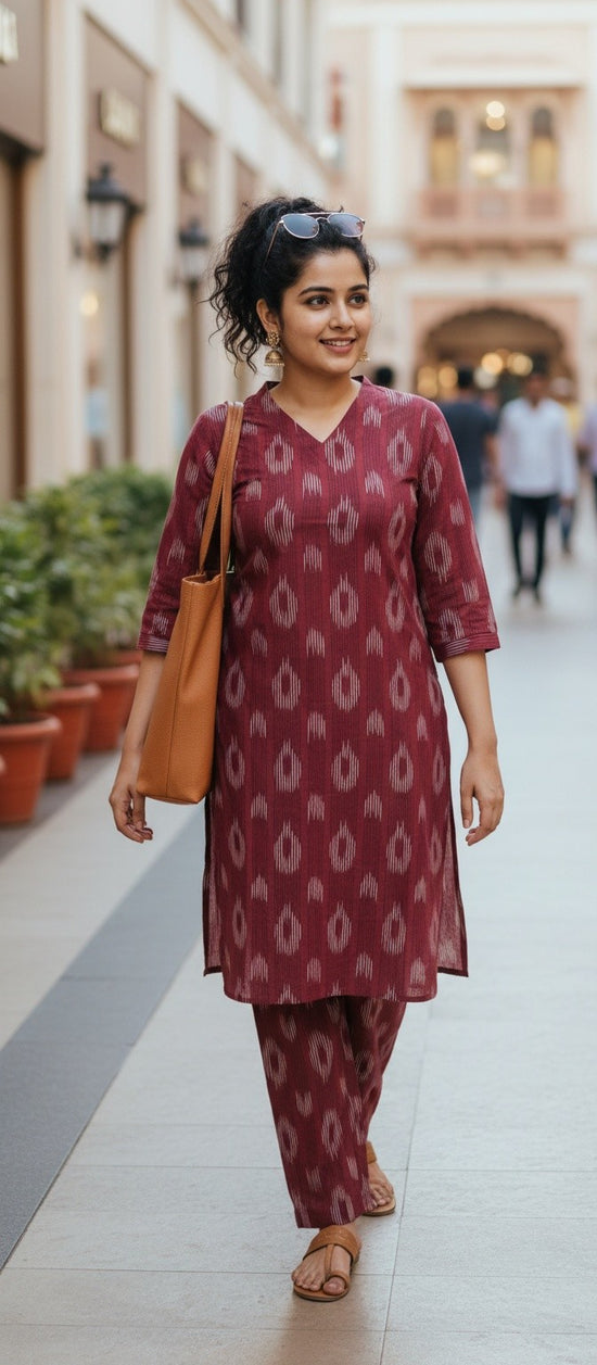 Ikkat Kurta pant set - KP013