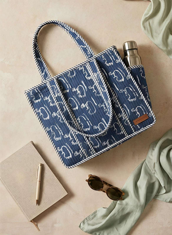 Indigo Blue Lunch Bag