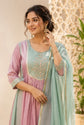 Mulchanderi Colour-Block Pastel Umbrella Salwar Set – MCS002