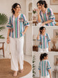 Multicoloured Cotton Short Top with Hand Embroidery – HST008