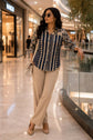 Natural Crepe Abstract Print Shirt – SH003