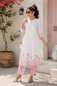 Pink Floral Mul Cotton Kurta Pant Set – KP029