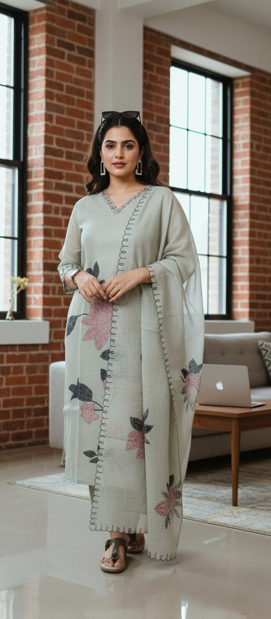 Premium Linen Tissue Salwar Set - LTS001