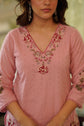 Premium Pink Schifli Cotton Embroidered Salwar Set – CS022
