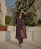 Premium Purple Mul Cotton Kurta Pant Set – KP025