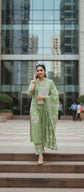 Sage Green Printed Cotton Salwar Set – CS021