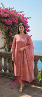 Soft Peach Linen Salwar Set - LS003