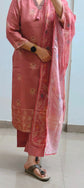 Soft Peach Linen Salwar Set - LS003