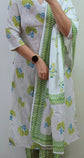 White with Green Regular Salwar Set - BS004